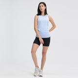 Yoga Vest Women Coverall Running Sleeveless Loose T-Shirt Sports Vest Gym Tank Top