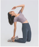 Women's tight O neck smooth fabric T-shirt