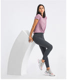Women's short sleeve fold design T-shirt