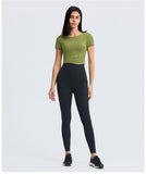 Women's short open front tight smooth fabric yoga wear top