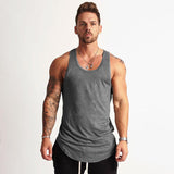 Men's Workout Tank Top Gym Muscle Sleeveless T Shirt(2 Pack,Random Color)
