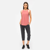 Fitness Dry breathable women's running tank top sports top