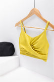 Women's Light Support Plunge Yoga Sports Bra Crop Tank Tops
