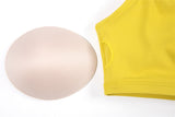 Women's Light Support Plunge Yoga Sports Bra Crop Tank Tops