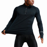 Mens Quarter Zip Pullover Lightweight 1/4 Zip Running Top