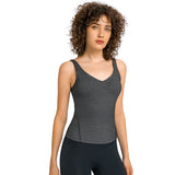 Women's tight Training V-neck Soft Crop Tank Top Women
