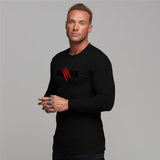 Men's Words Print Outdoor Long  Sleeve T-Shirt
