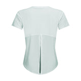 Women yoga soft shirts ladies sports workout top girls running tee Gym t-shirt back open