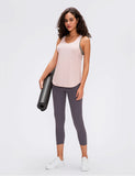 Lady's workout t-shirt casual yoga tank top