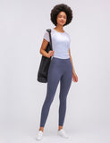 Women's back open loose fit yoga wear top T shirt