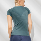 Women's Breathable High Elastic  short sleeve T-shirt