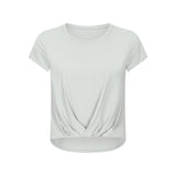 Women's short sleeve fold design T-shirt