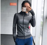 Hoodie Jacket Sportswear Hooded Workout Track Running Jacket with Zip Front