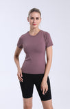 Women's Seamless Quick Dry Tight Yoga T-shirt