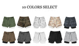 Mens 2 in 1 Running Shorts with Pocket & Towel Loop