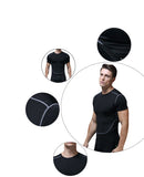 Men's Compression Cool Dry Sports Short Sleeve T-Shirt