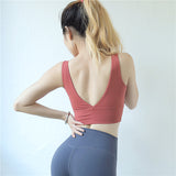 Women's Sports Bra with Deep V Workout Yoga Workout Bra