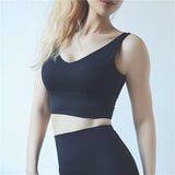 Women's Sports Bra with Deep V Workout Yoga Workout Bra