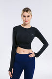 Seamless Tight Dry Fit Athletic Compression Long Sleeve T Shirt