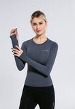 Seamless Tight Dry Fit Athletic Compression Long Sleeve T Shirt