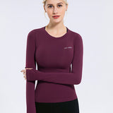 Seamless Tight Dry Fit Athletic Compression Long Sleeve T Shirt