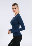 Seamless Tight Dry Fit Athletic Compression Long Sleeve T Shirt