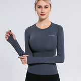 Seamless Tight Dry Fit Athletic Compression Long Sleeve T Shirt