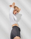 Workout Shirts for Women Mesh Back Fitness Gym Yoga Tops Sleeve T Shirts