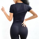 Women's Seamless Quick Dry Tight Yoga T-shirt