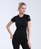 Women's NeverStop Letter short sleeve sports T-shirt