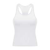 fitness sleeveless  sport vest   short tank top with tight straps for ladies