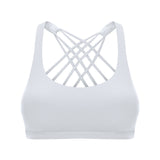 Straps cross back sexy yoga vest top bra for fitness wear