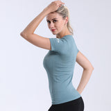 Women's NeverStop Letter short sleeve sports T-shirt