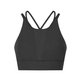 mesh center high impact O-neck fitness yoga bra