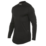 Mens Gym Workout Slim Fit Long Sleeve T-Shirt