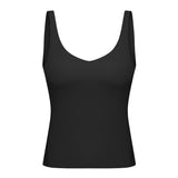 Women's tight Training V-neck Soft Crop Tank Top Women