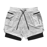 Men’s Running Shorts Quick Dry Gym Athletic Workout Shorts for Men with Zipper Pockets