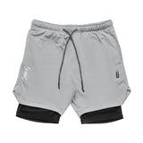 Men’s 2 in 1 Running Shorts Quick Dry Gym Athletic Workout Shorts for Men with Phone Pockets