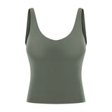 Yoga vest shockproof gathered thread outer wear sports underwear tank top