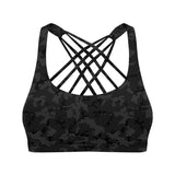 Straps cross back sexy yoga vest top bra for fitness wear