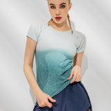 Women's Sport Quick Dry Fit O Neck Short Sleeves Tshirt