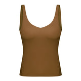 Women's tight Training V-neck Soft Crop Tank Top Women