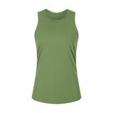Yoga Vest Women Coverall Running Sleeveless Loose T-Shirt Sports Vest Gym Tank Top