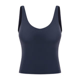 Yoga vest shockproof gathered thread outer wear sports underwear tank top