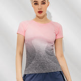 Women's Sport Quick Dry Fit O Neck Short Sleeves Tshirt