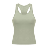 fitness sleeveless  sport vest   short tank top with tight straps for ladies