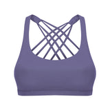 Straps cross back sexy yoga vest top bra for fitness wear