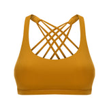 Straps cross back sexy yoga vest top bra for fitness wear