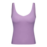 Women's tight Training V-neck Soft Crop Tank Top Women