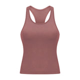 fitness sleeveless  sport vest   short tank top with tight straps for ladies